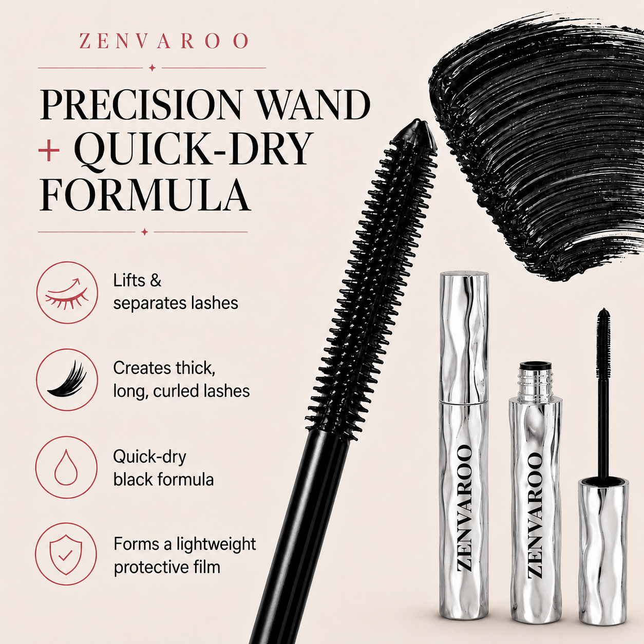LAST DAY - BUY 1 GET 1 FREE💜Waterproof Curling & Lengthening Mascara