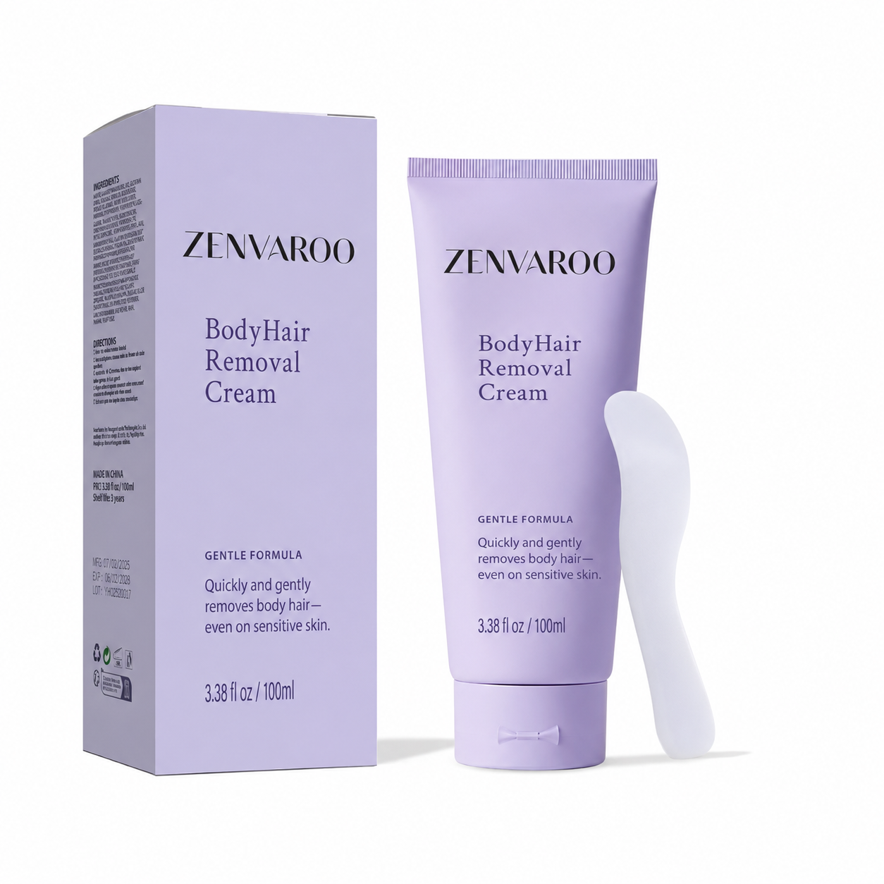 ZENVAROO™ SmoothSkin Hair Removal Cream | Gentle 5-Minute Body Hair Removal