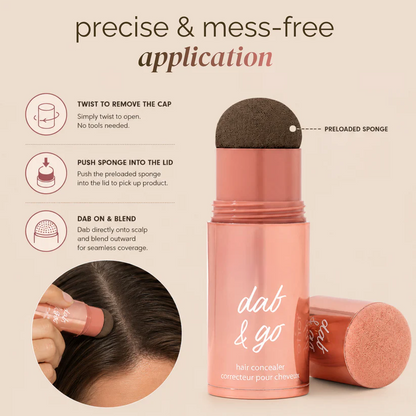 Dab & go hair concealer — Cover Gray Roots & Sparse Areas in Seconds