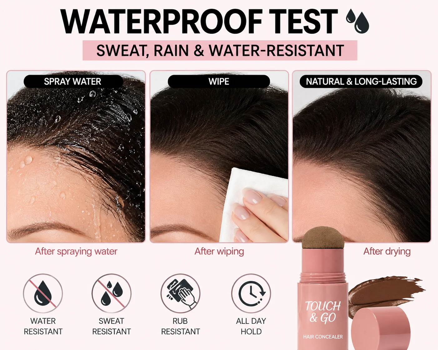 Dab & go hair concealer — Cover Gray Roots & Sparse Areas in Seconds